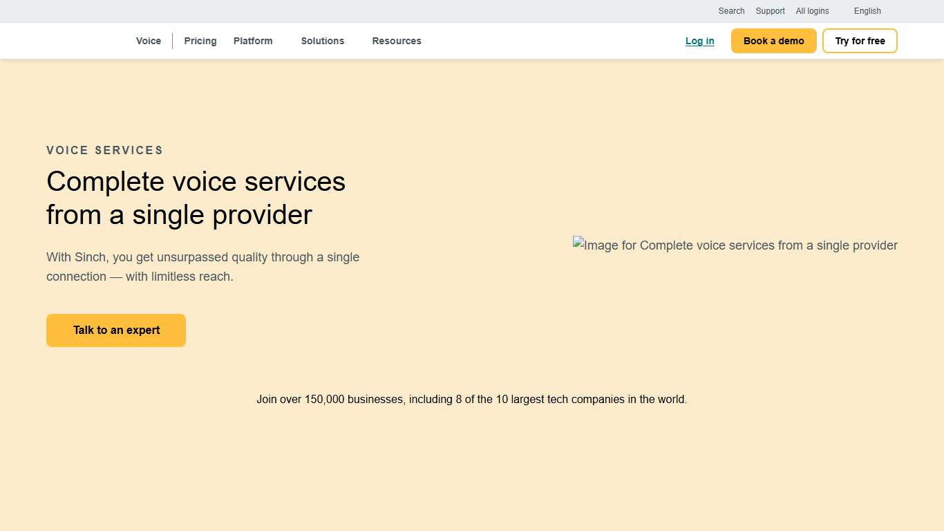 Cloud Voice Services for Business Sinch Voice